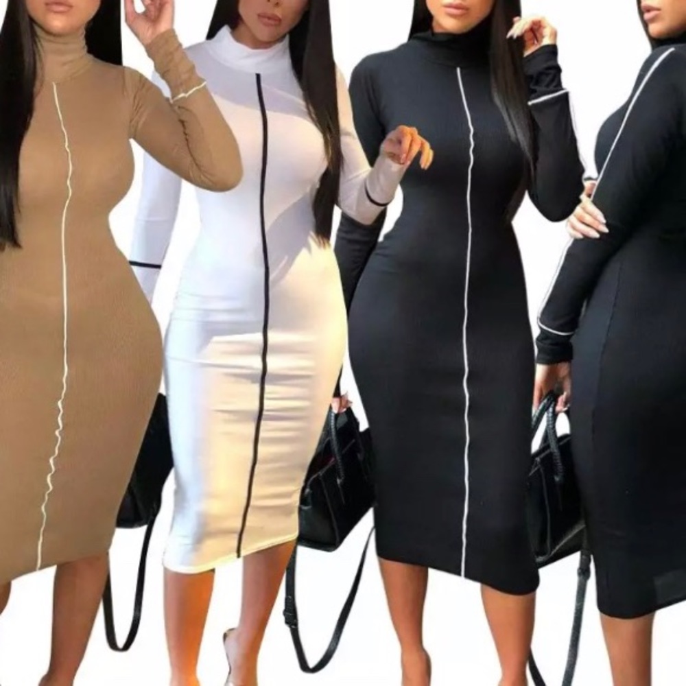 Black dress. Sexy9724 logo dress